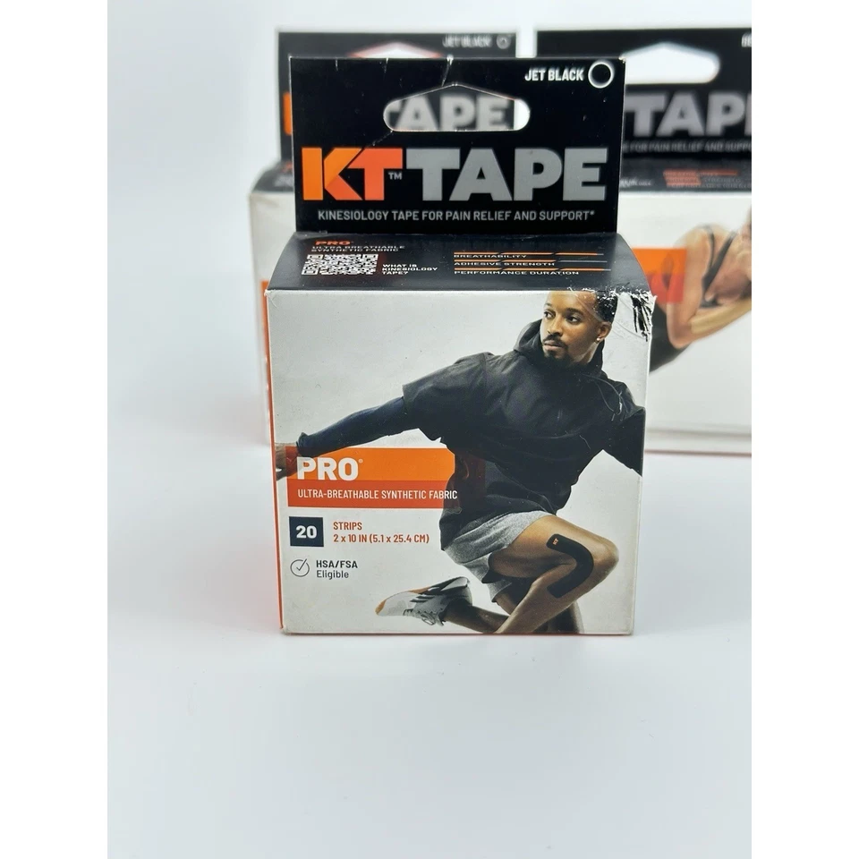 Pacote de fita KT PRO Jet preto + bege suave + pacote duplo preto jato 3 caixas novo na caixa - Imagem 2 de 4