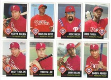 2002 Topps Heritage w/ SPs + Night Variation - PHILADELPHIA PHILLIES Team Set