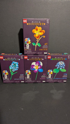 Block Tech - STEMS - Orchid Pansy Hyacinth Cornflower