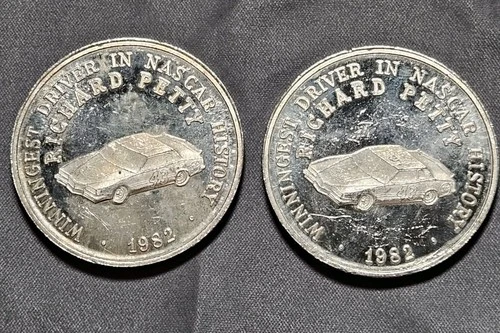 2-1982 Vintage Nascar Racing Race Car #43 Richard Petty 1oz 999 Silver rounds