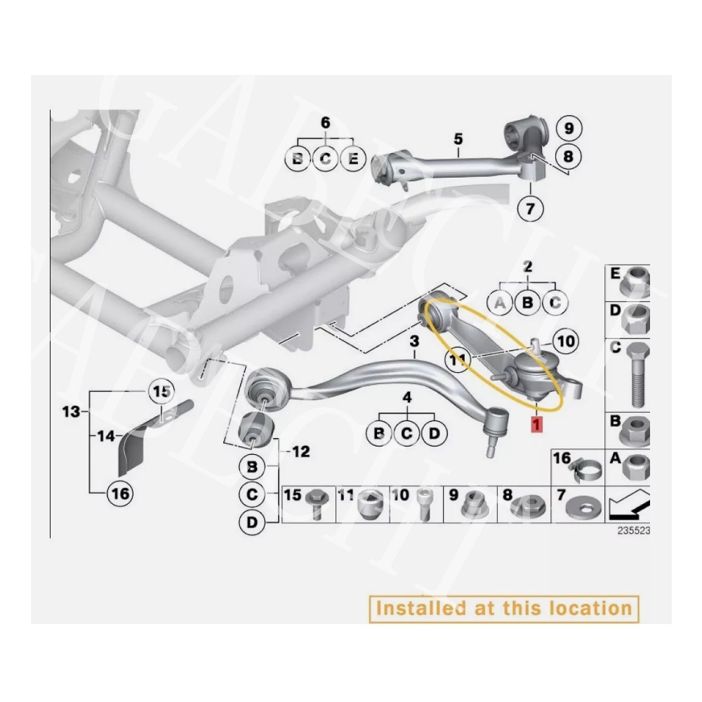 For Rolls Royce Phantom Front Control Arm Steering Joint Repair Kit