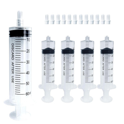 60Ml Luer Lock Syringe (No Needle) - Sterile, Individually Wrapped - Pack of 30,