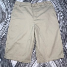 French Toast Boys Khaki Pull On Uniform Shorts Size 20 Husky Elastic Waist