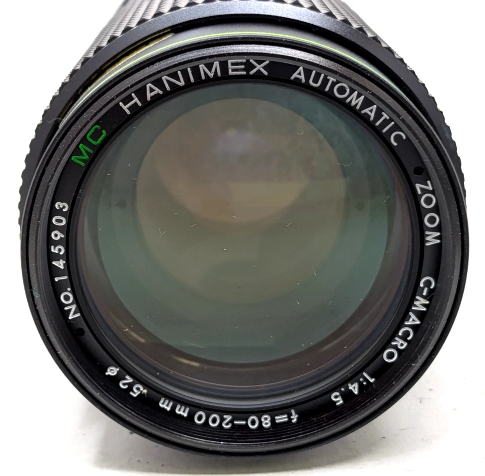 Винтажный Hanimex автоматический зум C-Macro 1:4.5 f = 80-200 мм объектив камеры и чехол Японии - Изображение 2 из 4