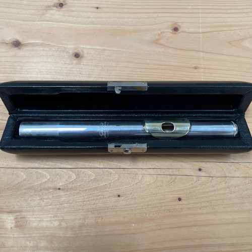 IAN MCLAUGHLAN SOLID SILVER HANDMADE FLUTE HEADJOINT - gold plated lip plate