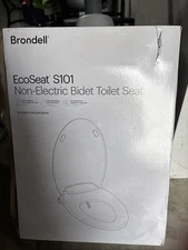 Brondell S101 Ecoseat Non-Electric White Round Soft Close Bidet Toilet Seat