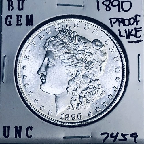 1890 BU GEM MORGAN SILVER DOLLAR UNC MS+++ U.S. MINT RARE COIN 7459