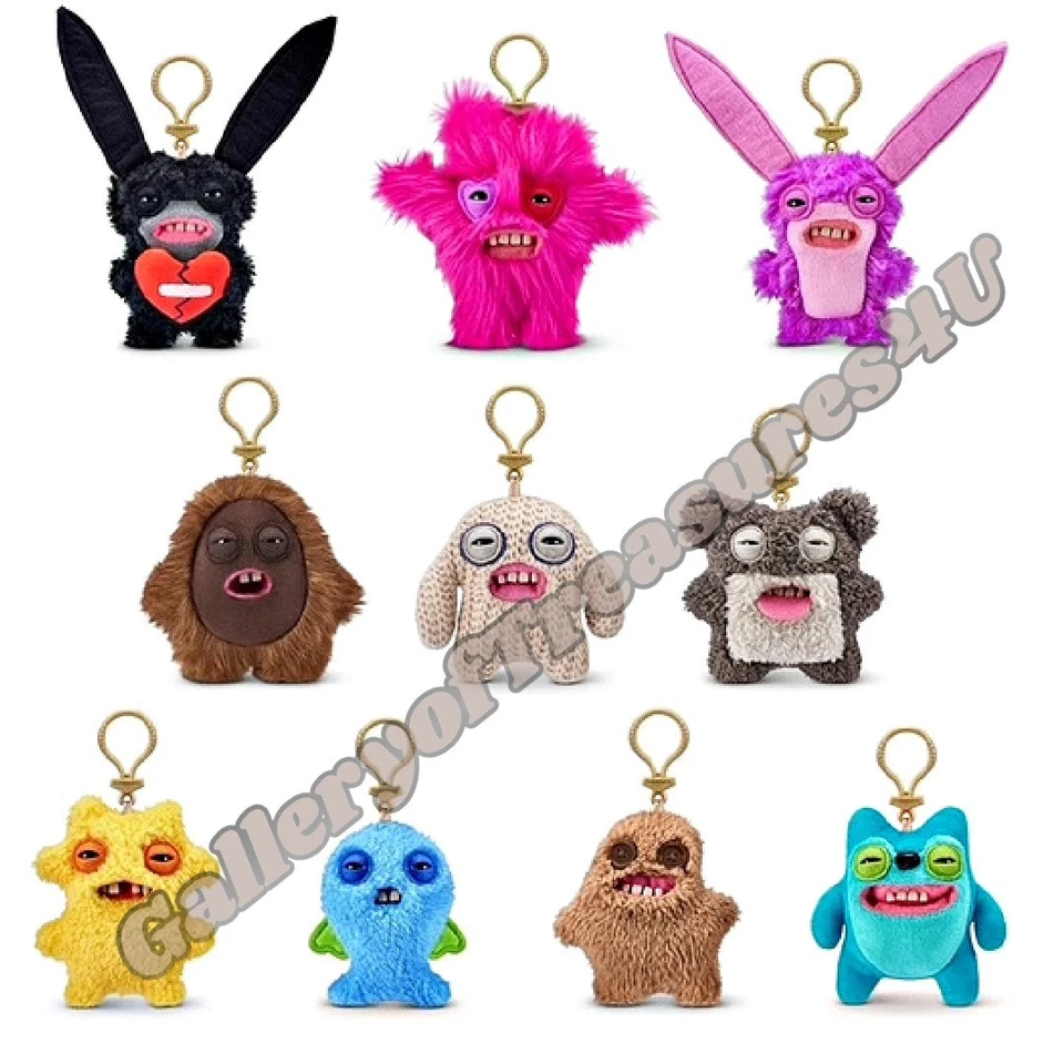 Mini Llavero de Peluche Fuggler Clip en Bolsa Divertido Monstruo Feo Llavero Llavero 5" Foto 4 de 4