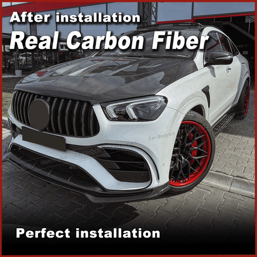 Für Benz W167 C167 GLE450 GLE53 GLE63 Coupe 20-23 Carbon Frontlippe Frontspoiler - Picture 3 of 10