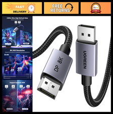 8K DisplayPort 1.4 Cable 6.6FT - Supports 8K 60Hz, 4K 240Hz, HDR, G-Sync, FreeSy