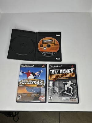 Tony Hawk's Pro Skater 3 & Underground 1 & 2 Sony PlayStation 2 PS2 Tested 