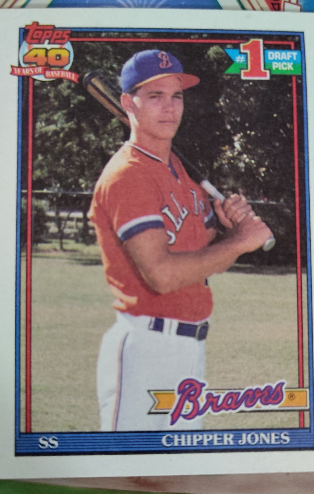 1991 Topps - Chipper Jones #333 Collector's Edition (Tiffany) (RC)