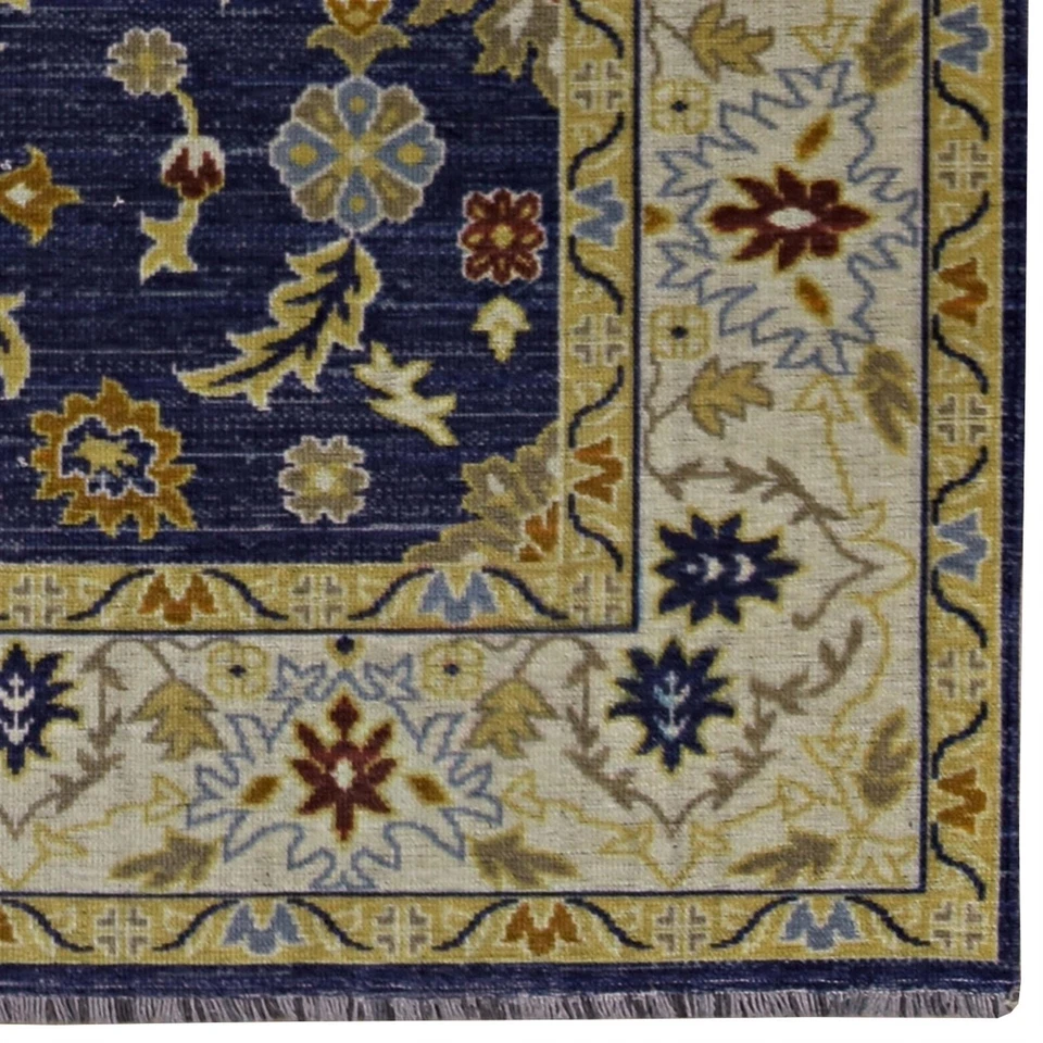 Linon Logan Marmara Polyester 2' X 10' Runner Rug in Navy and Ivory - Image 4 of 4