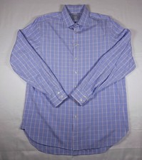 Charles Tyrwhitt Classic Fit Non-Iron Casual Dress Shirt 16.5 L Blue Red Check