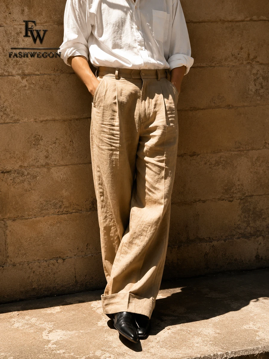 Linen Pants for Men with Vintage for sale | eBay