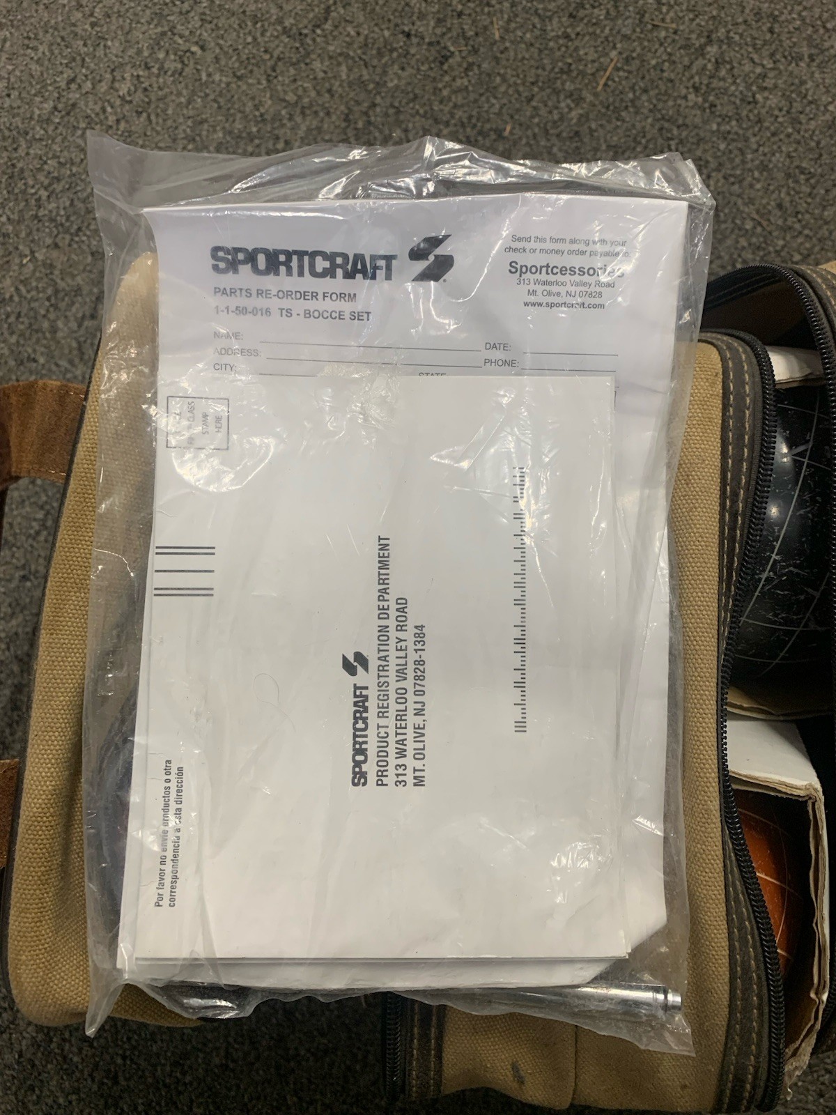 Vintage Sportcraft Rivoli Bocce Ball Set With Canvas and Leather Carry Case