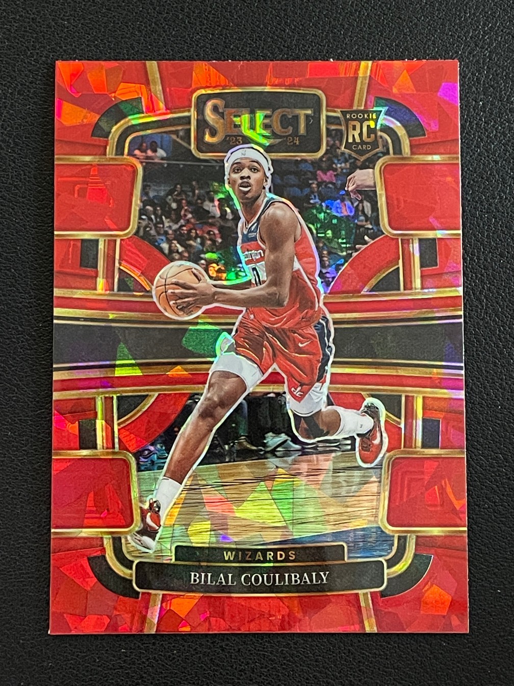 Bilal Coulibaly 2023-24 Panini Select Concourse Red Cracked Ice Prizm RC #97