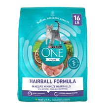Purina ONE Plus, Hairball Formula Dry Cat Food, Chicken, 16 lb Bag