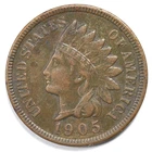 1905 Indian Head Penny Cent Extremely Fine (XF) Details