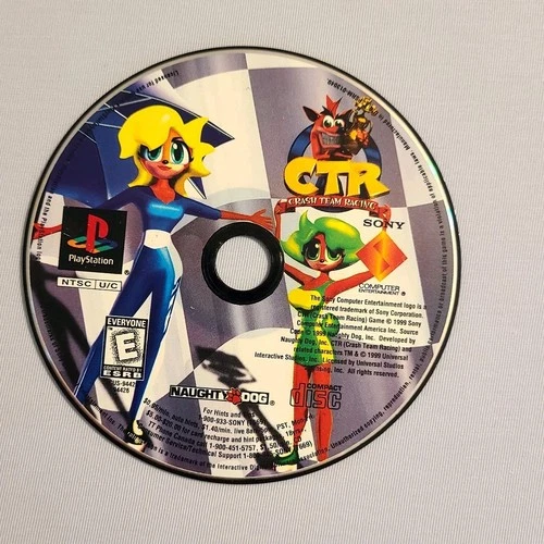 CTR Crash Team Racing PS1 Sony Playstation 1999 Disc Only Tested Working