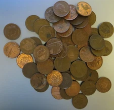 60+ One Pence UK England Coins! Lot 261