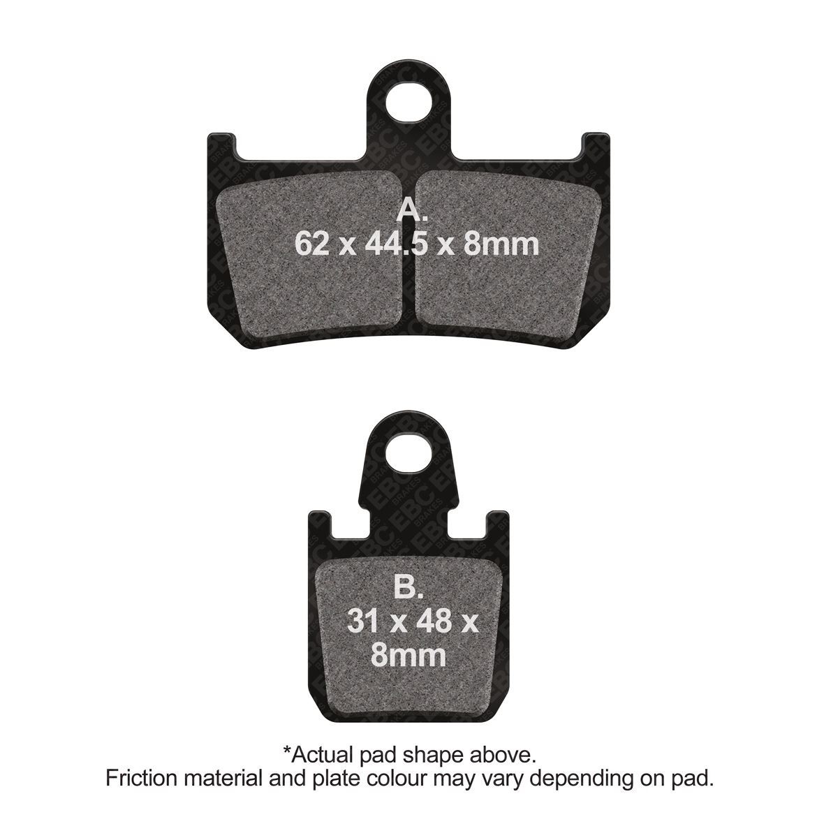 EBC Race Pad (Not For Highway Use) Front Right for Yamaha XV 1700 V-Max 2009-21