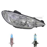 Scheinwerfer Links H7/H1 FüR Peugeot 206 CC 2D 2A/C 2E/K Inkl. Osram Lampen