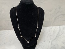 925 Italy Chain With 5 CZ Diamonds Necklace