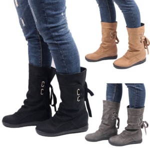 mid calf boots no heel