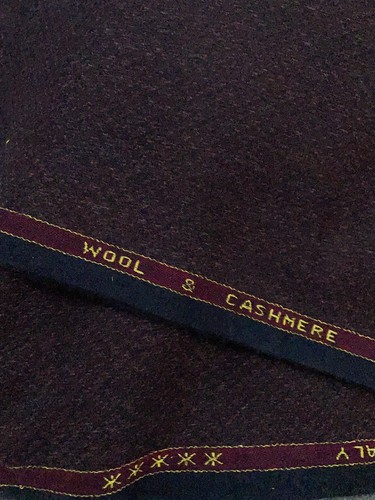 Burgundy Red ERMENEGILDO ZEGNA Jacket Fabric Cashmere Wool TROFEO Twill 1.10 m - Picture 2 of 17