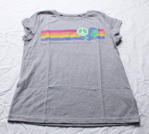 The Children's Place Girl's S/S Peace Graphic Tee 3-Pack EJ2 Multi Large NWT - Picture 5 of 10