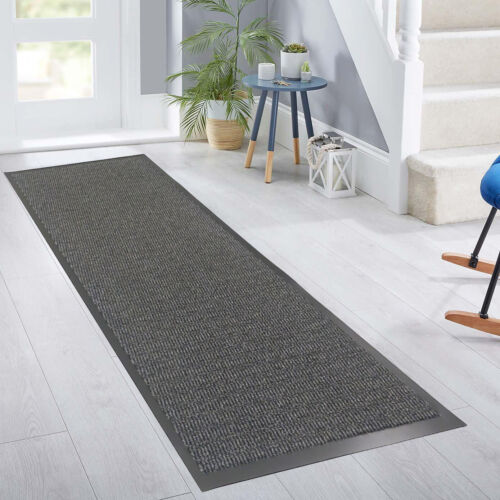 Rubber Door Entrance Mats Gray Barrier Heavy Duty Hard Wearing Rugs Dirt Catcher - Picture 3 of 42
