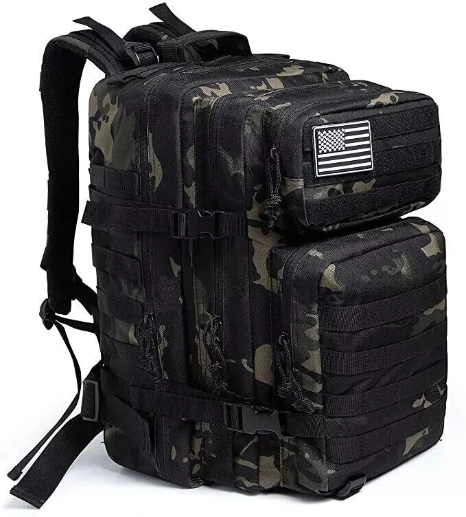 45L Large Military Tactical Backpack Army Molle Bag Rucksack 3 Day Assault Pack - Image 4 of 4