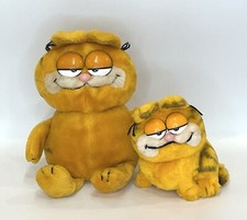 Vtg 1981 Garfield 9" Fun Farm 7" Dakin Plush Set Of 2 Stuffed Animals Excellent