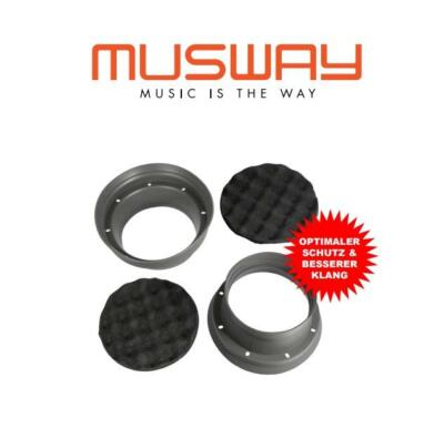 MUSWAY MSB165 Silikon Lautsprechermanschette Mit Noppenschaumunterlage Passend Für 16,5 Cm