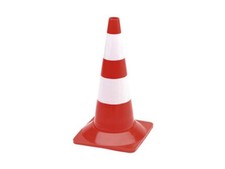 Cône de signalisation rouge et…