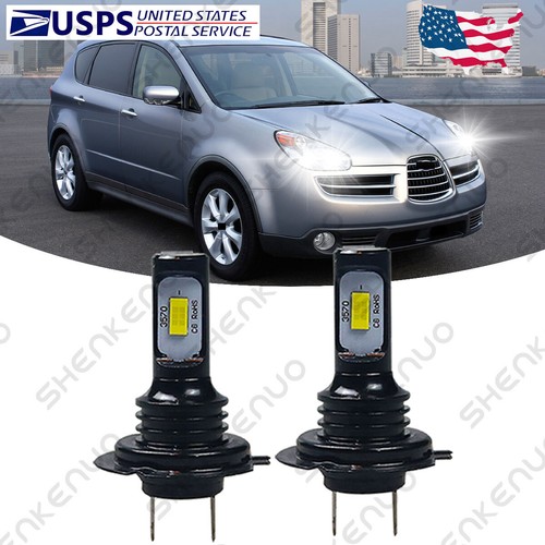 For Subaru B9 Tribeca 20062007 White Light H7 LED Headlights Low Beam