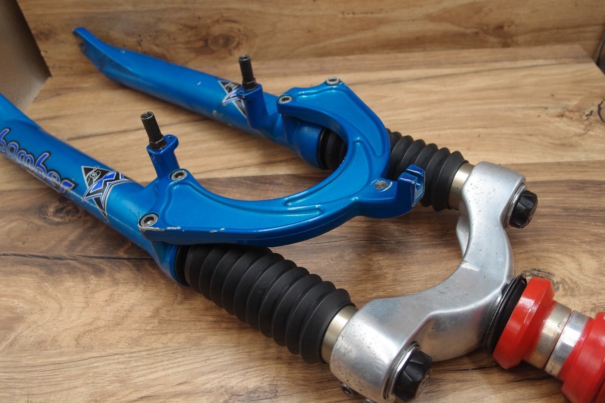 真人　F2 4　EPS 3　メンテ 8　ブルー 4 1997 front fork Bomber Marzocchi Z3 shock absorber suspension +