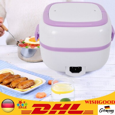Reiskocher 1L Edelstahl Dampfgarer Rice Cooker Kleiner Mini + Warmhaltefunktion
