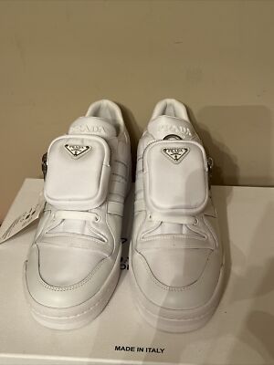 Size 9.5 - Prada x adidas Forum Low White for sale online | eBay