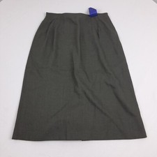Koret Of California Skirt Adult 13 14 Green Zip Straight Vintage Dress Work