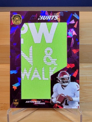 2021 Super Glow #256 Jalen Hurts Jumbo Relic Cracked Ice Purple #1/1 Eagles