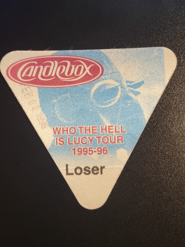 1995 CANDLEBOX - Blue Loser backstage pass-unused-NOT SOLD TO THE PUBLIC