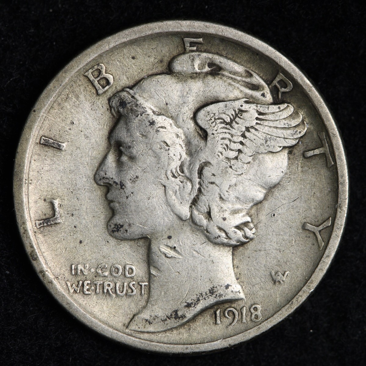 1918-D Mercury Dime CHOICE AU Nice Early Date E774 DANZ | eBay