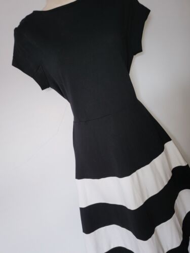 **HOBBS** Sz 14 Black White A Line Dress - Picture 1 of 6