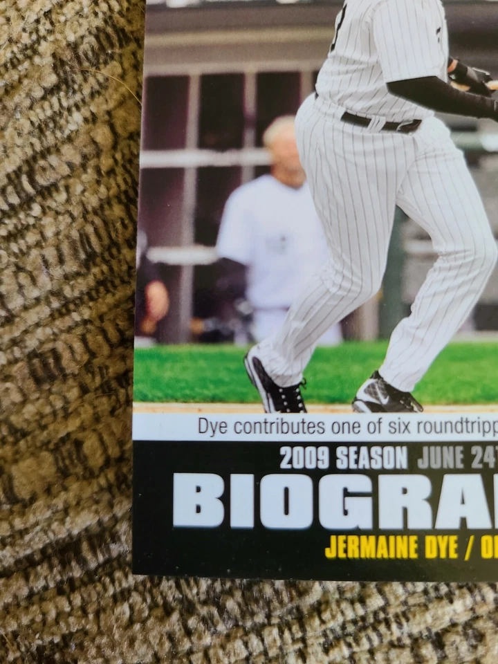 Jermaine Dye 2010 Upper Deck Biography SB-98 Chicago White Sox  - Image 4 of 4