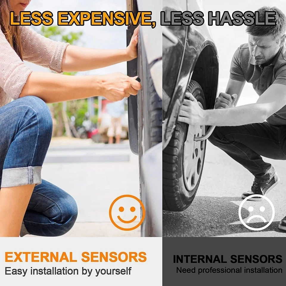 Car Tire Pressure Monitoring System,TPMS Solar Monitor System for Rv Trailer Car - Image 4 of 4