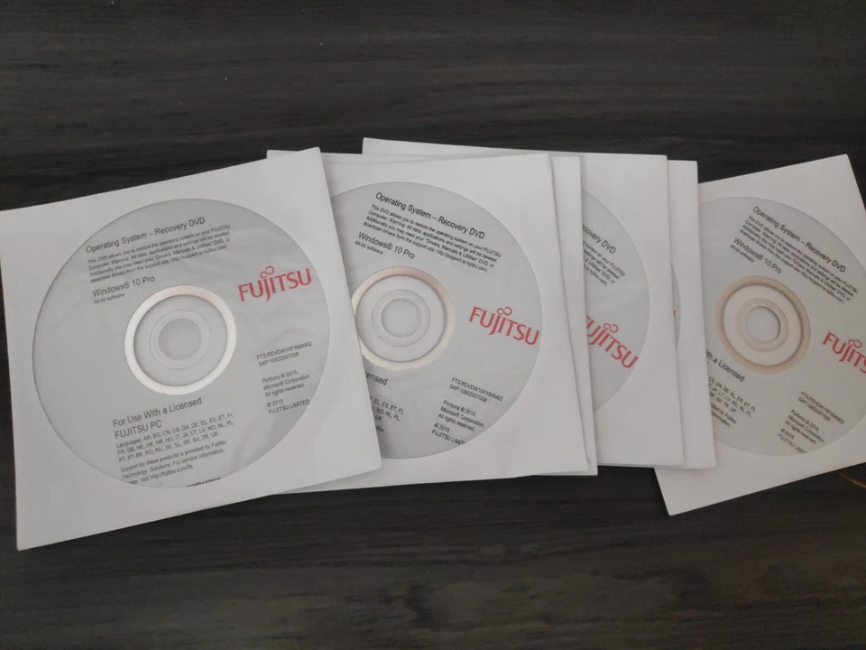 * Windows 10 Pro 64 Bit * 2015 - Fujitsu OS - Recovery DVD * No Key * - Image 3 of 3