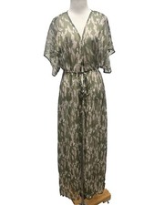 Cupshe Swim Long Semi Sheer Tie Front Cover Up Size XS New