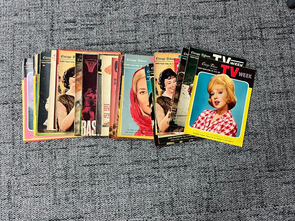 RARE 1960 S LOT Of 36 CHICAGO TRIBUNE TV WEEK REGIONAL TV GUIDE Rare 1960 s lot of 36 chicago tribune tv week regional tv guide